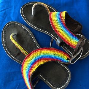 Hand beaded sandals